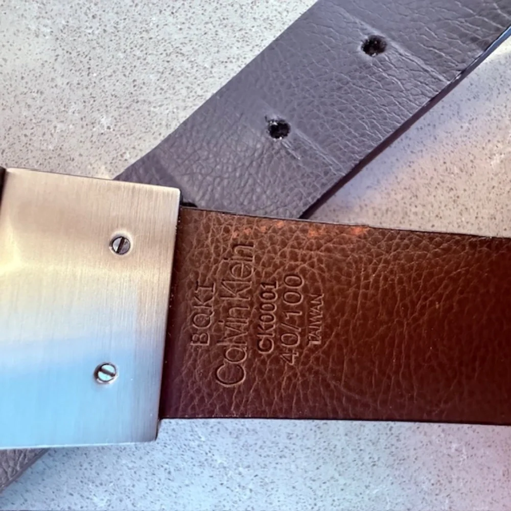 Men's Size 40 Calvin Klein BQK1 Size 40 Brown Belt